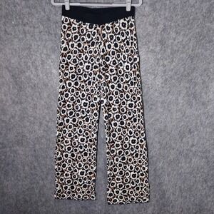 Diane von Furstenberg Pants‎ S Target Floral Wide Leg Stretch Pull On Retro Mod